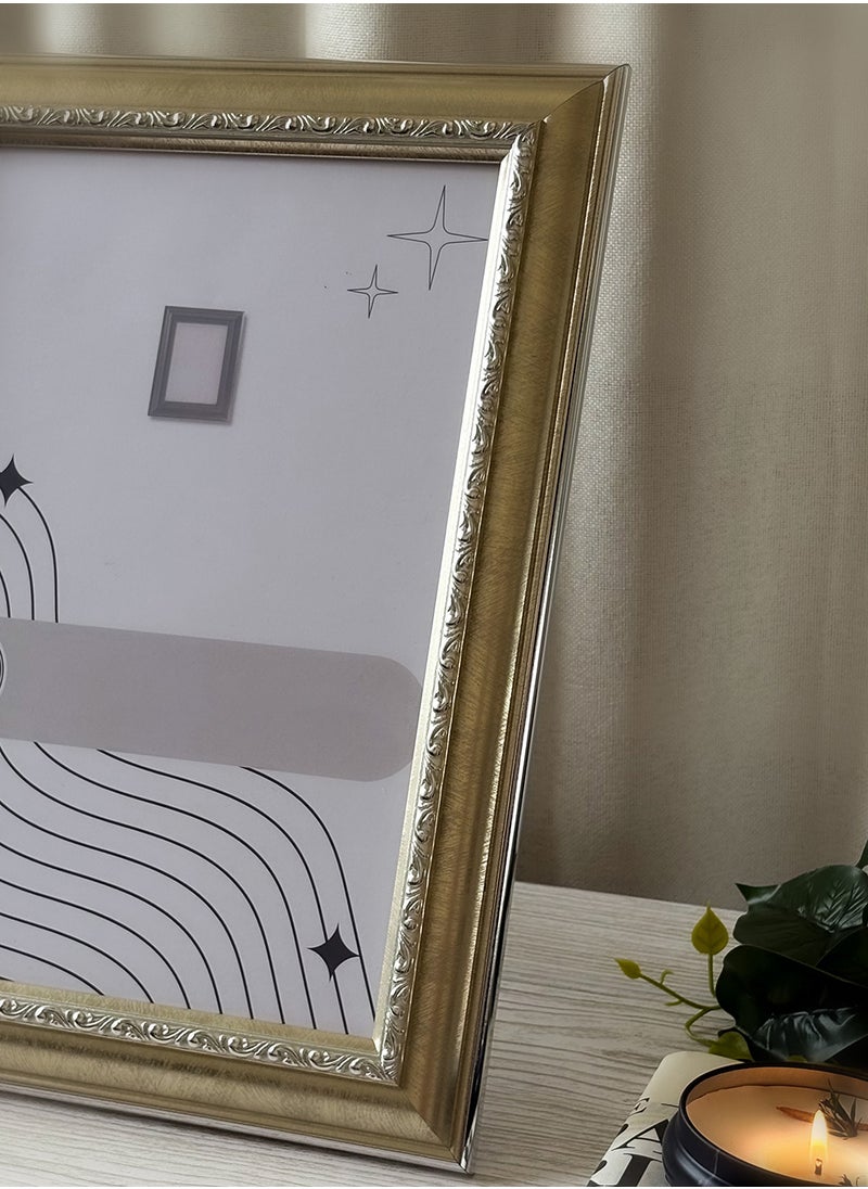 LOWHA Ornate Tabletop Picture Photo Frame with MDF Backing Includes Built-in Stand and Acrylic Front  - Image 2