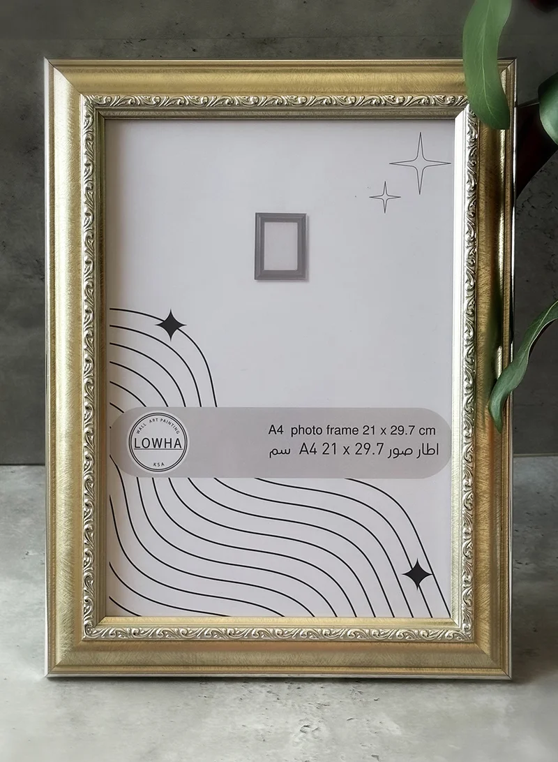 LOWHA Ornate Tabletop Picture Photo Frame with MDF Backing Includes Built-in Stand and Acrylic Front