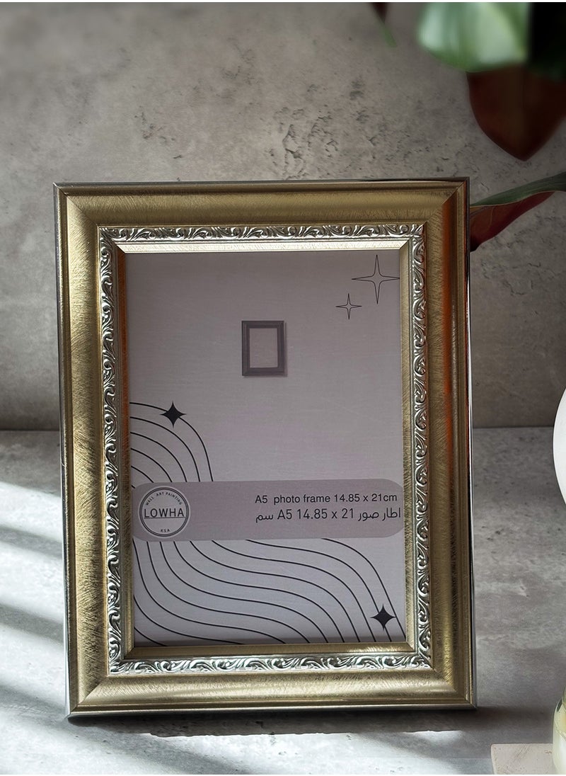 Ornate Tabletop Picture Photo Frame with MDF Backing Includes Built-in Stand and Acrylic Front