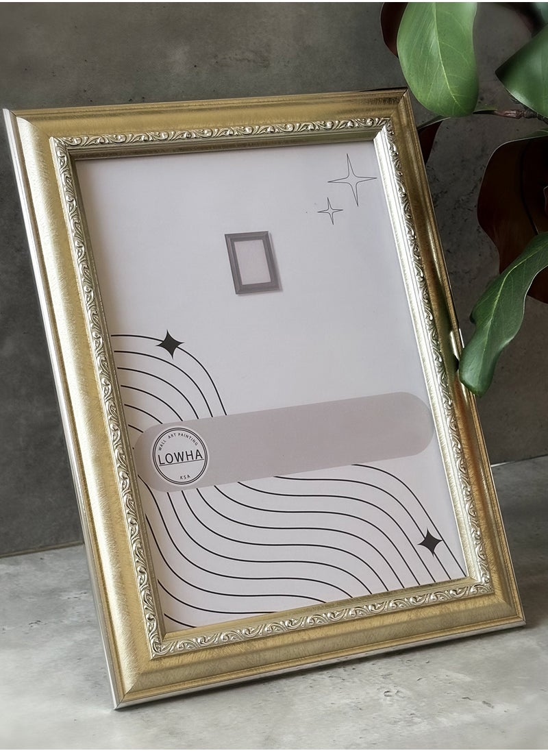 LOWHA Ornate Tabletop Picture Photo Frame with MDF Backing Includes Built-in Stand and Acrylic Front  - Image 1