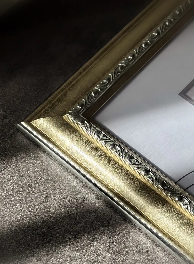 LOWHA Ornate Tabletop Picture Photo Frame with MDF Backing Includes Built-in Stand and Acrylic Front