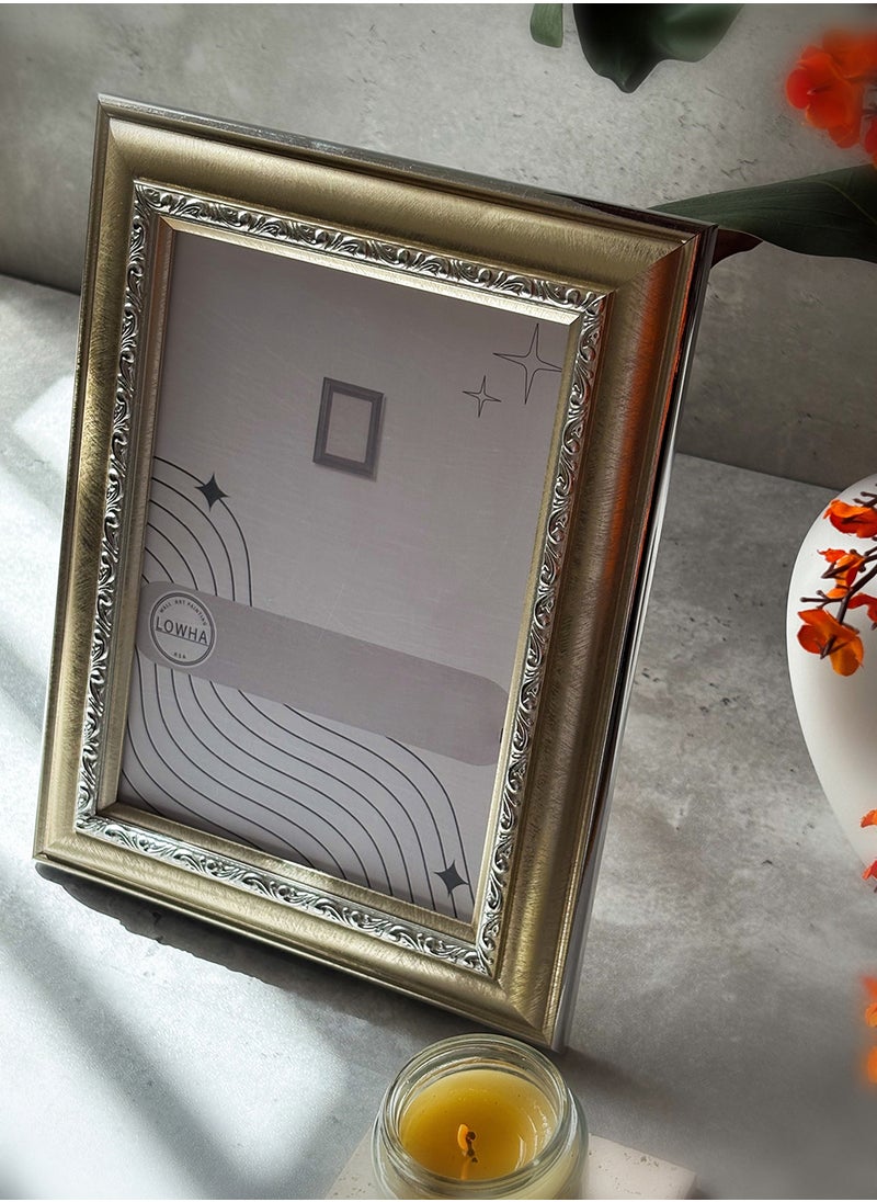 LOWHA Ornate Tabletop Picture Photo Frame with MDF Backing Includes Built-in Stand and Acrylic Front  - Image 5