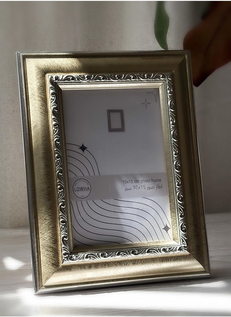Ornate Tabletop Picture Photo Frame with MDF Backing Includes Built-in Stand and Acrylic Front