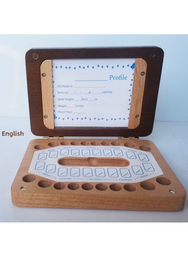 Loquat Children Boys And Girls Color Photo Frame Fetal Hair Teeth Box Baby Fetal Hair Teeth Storage Box Baby Commemorative Box-Color:Curry Photo Frame Teeth Box (English) - Image 5