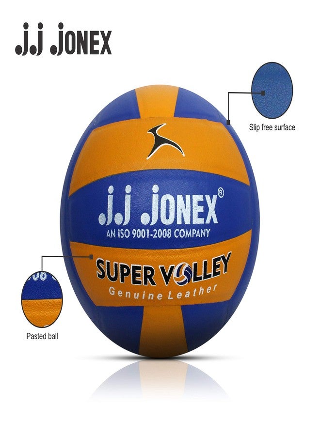 Jonex Jj Super Volley Volleyball Size 4, Blue - Leather - Image 4