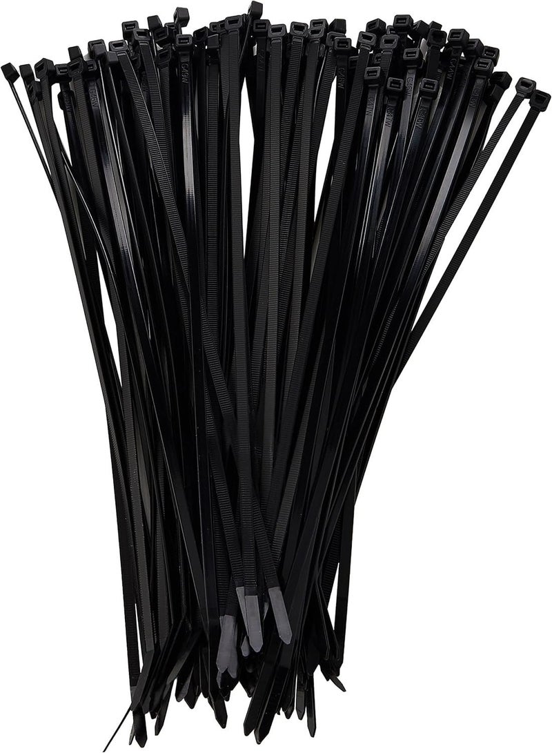 Cable Ties 200mm x 5mm - Black Nylon Zip Tie Wrap - Self-Locking for Home, Office, Garden, Garage, and Workshop (Pack of 100) - Image 2