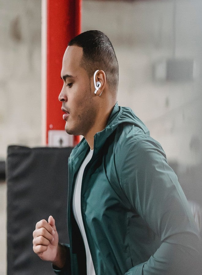 DamonLight [2 Pairs] DamonLight Ear Hooks for AirPods Pro 2 & 1, AirPods 4 & 3 & 2 & 1, Airpod Ear Hook, Anti-Slip Comfortable Fit, Ergonomic Design, AirPods Accessories (Medium, White) - Image 5