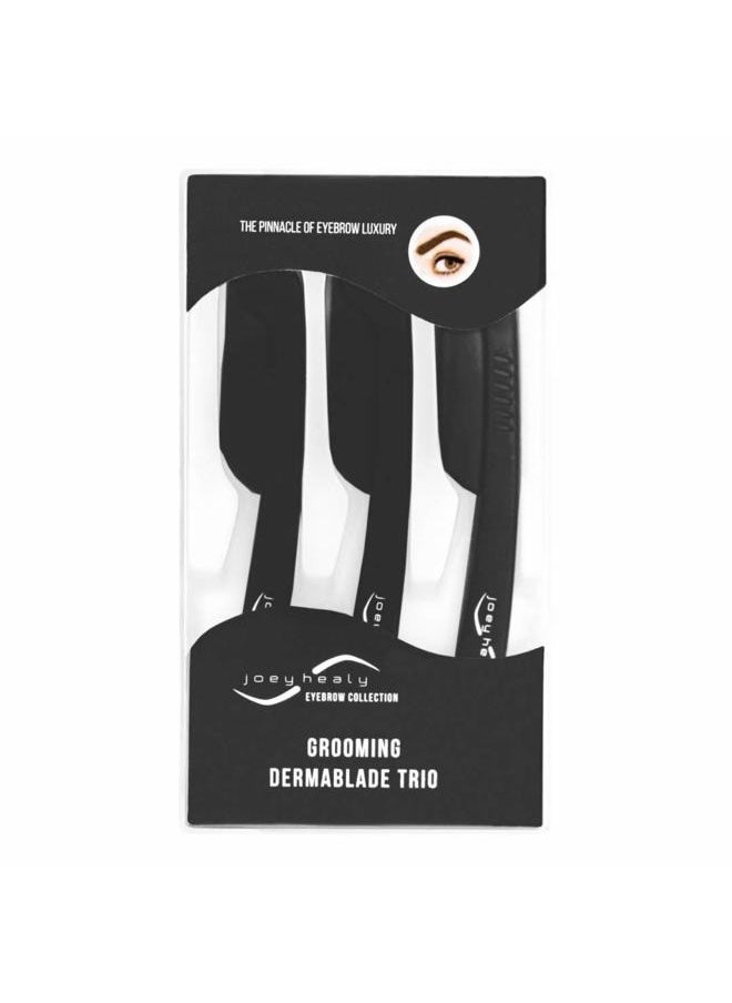 Joey Healy Grooming Dermablade Trio, Precision Eyebrow Shaper, Eyebrow Razors with Safety Closure  - Image 1