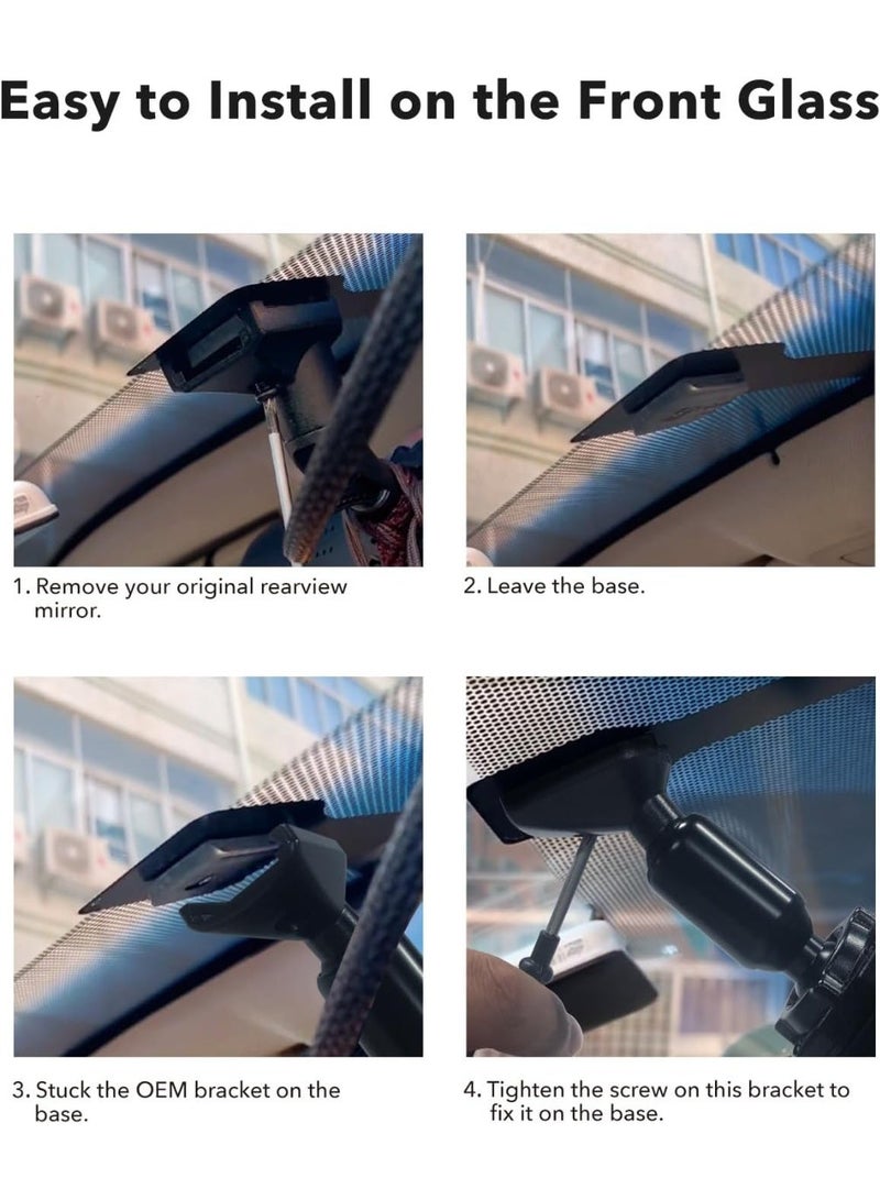 WOLFBOX OEM Bracket for USB C G900 Tripro/G900PRO/G850PRO/G840S/G840H/G850/G900 Mirror Dash cam - Image 2