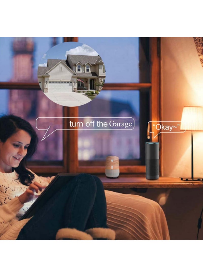 1PCS WiFi Smart Garage Door Opener Controller Switch Works With Google Home IFTTT by Smart Life Tuya APP Voice Remote Control Timer Schedule UK Plug Wireless Hub Required - Image 4