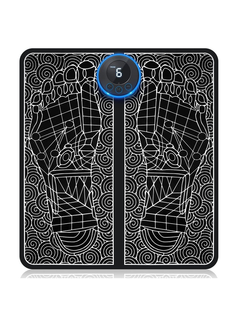 SYOSI Foot Massager, Foot Massage Machine Massage Foot Mat with Drawstring Bag, Muscle Relax Feet, and Legs 8 Modes 19 Levels, Gifts for Parents, Wife, Husband  - Image 1