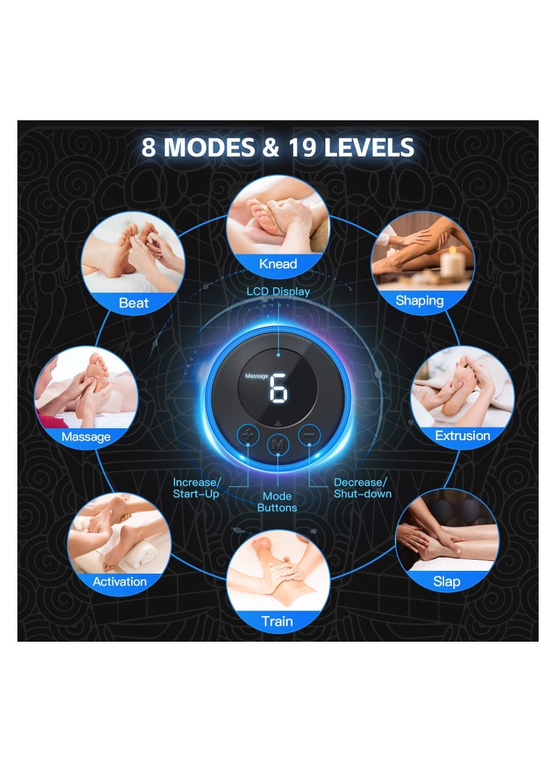 SYOSI Foot Massager, Foot Massage Machine Massage Foot Mat with Drawstring Bag, Muscle Relax Feet, and Legs 8 Modes 19 Levels, Gifts for Parents, Wife, Husband  - Image 3