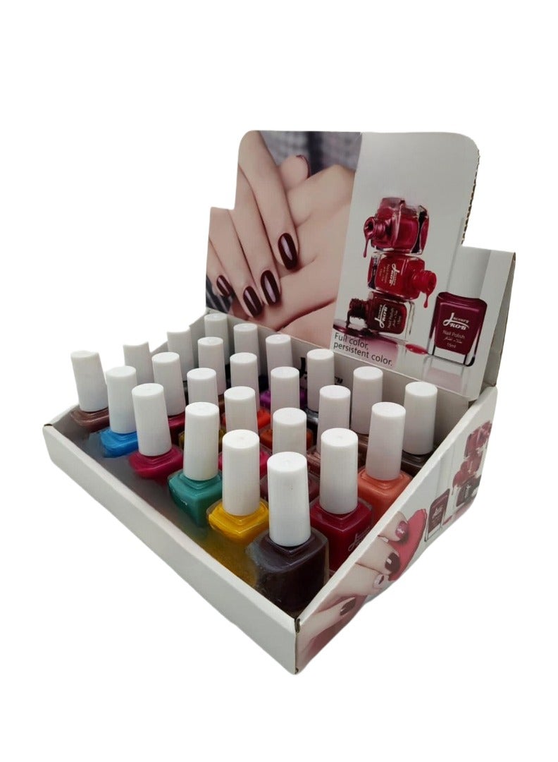 Generic A box of nail polishes of 24 colors 