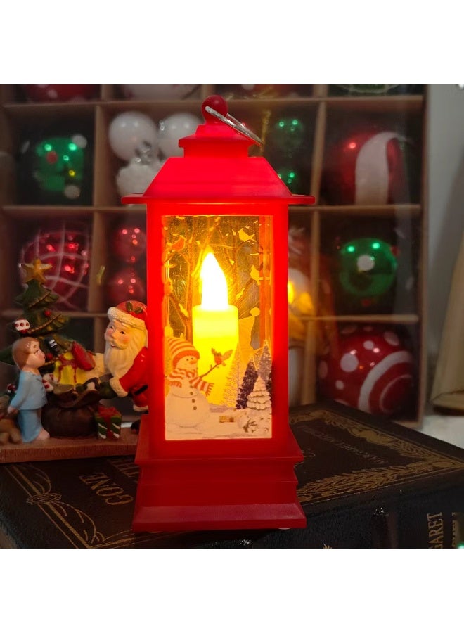 فانوس ديكور عيد الميلاد أحمر بإضاءة LED على شكل شمعة إلكترونية مع بطاريات مرفقة تصميم رجل الثلج وشجرة عيد الميلاد إضاءة دافئة زينة منزلية ديكور طاولة غرفة المعيشة غرفة النوم إضاءة ليلية للأطفال واجهات عرض المحلات ديكور المراكز التجارية زينة السوبرماركت زينة الفنادق والمطاعم والمقاهي ديكور حفلات رأس السنة زينة الاحتفالات الشتوية هدية عيد الميلاد هدية نهاية السنة هدية للموظفين هدية ترويجية قطعة ديكور مضيئة آمنة بدون لهب مناسبة للبيع عبر منصة نون