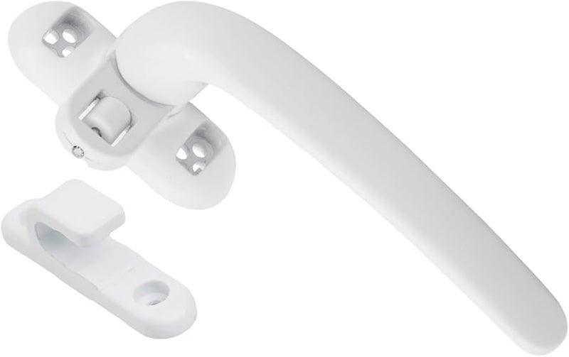 مقبض قفل شباك من سبائك الألومنيوم الأبيض، مقاوم للسرقة، لباب الأمان المسطح، مريح في الإمساك، سهل التركيب - Image 4