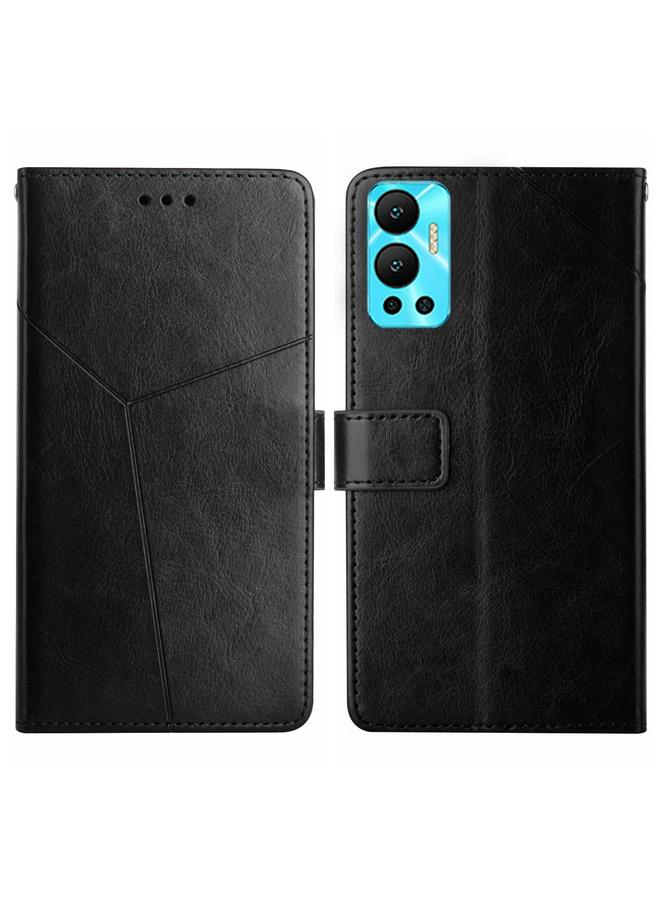 اس-توب جراب لهاتف Infinix Hot 12 HT01 جراب هاتف جلدي قابل للطي بنمط على شكل حرف Y - Image 1