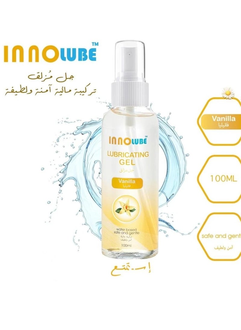 قطعتين من جل مزلق بالفانيليا تركيبة مائية آمن ولطيف 100X2 مل