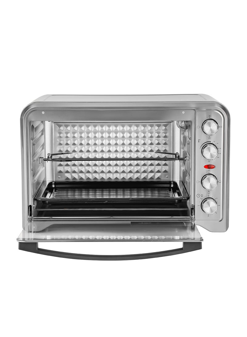 GEEPAS Electric Oven with Rotisserie & Convection, 50L Oven| 60 Minutes Timer | Inside Lamp | Stainless Steel Heating Elements | Heat Resistant Tempered Window | 2000W Power 60 L 2000 W GO34012 Black - Image 2