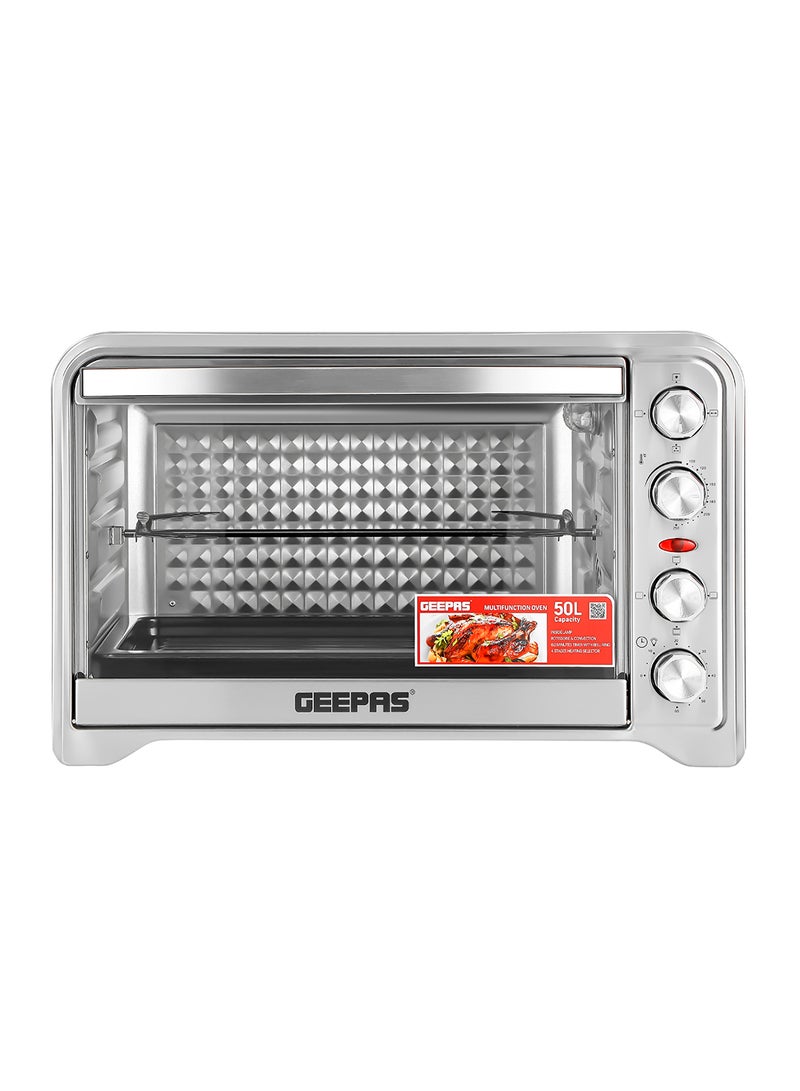 GEEPAS Electric Oven with Rotisserie & Convection, 50L Oven| 60 Minutes Timer | Inside Lamp | Stainless Steel Heating Elements | Heat Resistant Tempered Window | 2000W Power 60 L 2000 W GO34012 Black - Image 1