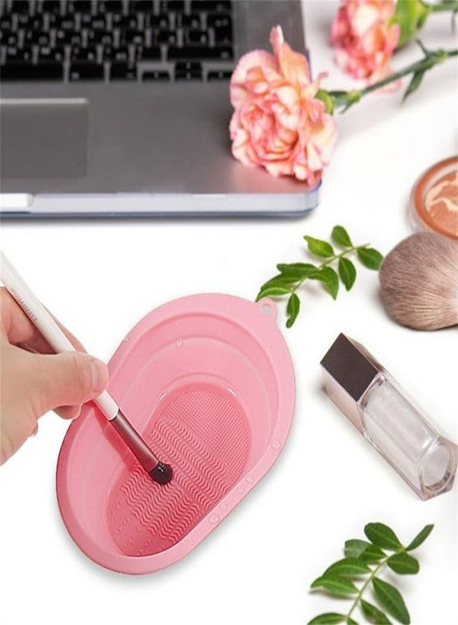 Feelhigh Bowl Shape Cleaning Mat Silicon Scrubber Board Wash For Foundation Brush, Cosmetic Cleaning Tool,Makeup Tools Cleaning Scrubber For Women, Girls (Pack 2) - Image 5