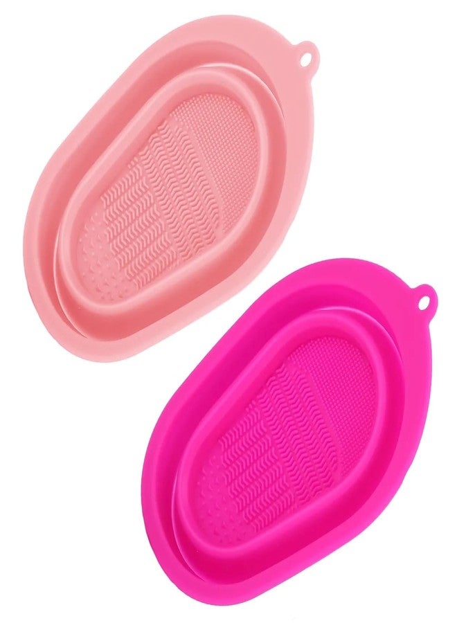Feelhigh Bowl Shape Cleaning Mat Silicon Scrubber Board Wash For Foundation Brush, Cosmetic Cleaning Tool,Makeup Tools Cleaning Scrubber For Women, Girls (Pack 2) - Image 1