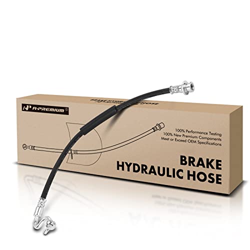 A-Premium خرطوم فرامل هيدروليكي أمامي للراكب متوافق مع موديلات نيسان وإنفينيتي المختارة - باثفايندر أرمادا 2004، أرمادا 2005-2007، تيتان 2004-2007، QX56 2004-2006، 5.6L - استبدال# 462107S001 - Image 1