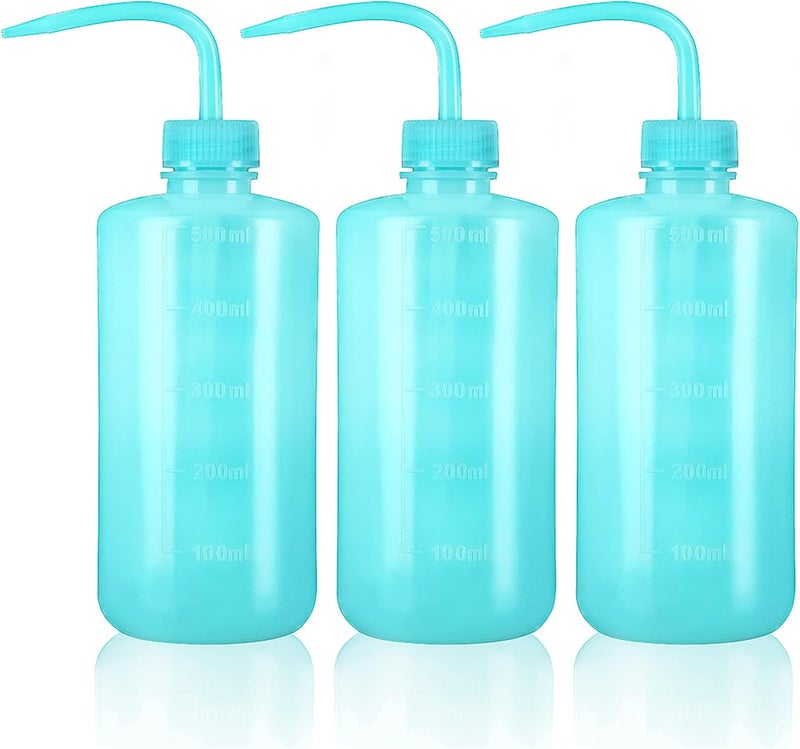 Oubest Squeeze Washing Bottle Succulent Watering Blue Water Squirt Irrigation Squeeze Sprinkling Can Plastic Wash Plant Bottle 500ml 3pc - Image 1