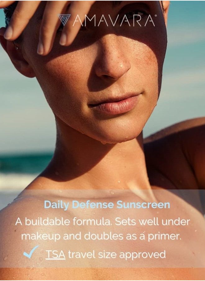 Amavara - Tinted Mineral Sunscreen SPF 50, Physical Zinc Based Sunblock, Vegan Waterproof Sun-Shield, Broad Spectrum Reef Safe Suntan Lotion for Sensitive Skin Face & Body, 1.65 Ounces (1-Pack) - Image 1