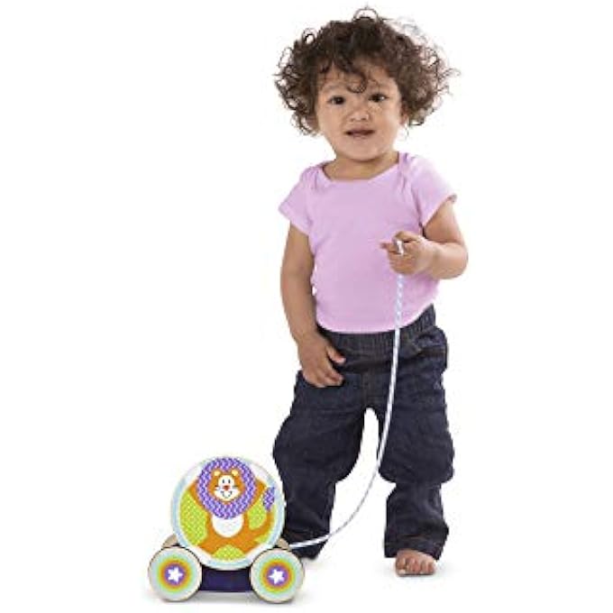 PULL AND PLAY MUSICAL RAINBOW XYLOPHONE WOODEN PULL TOY - Image 2