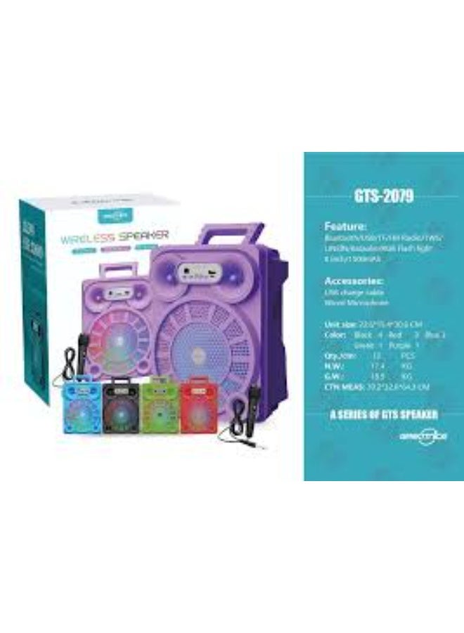 GREATNICE WIRELESS PORTABLE SPEAKER GTS-2079 COLOURFULL , BIG SOUND - Image 1