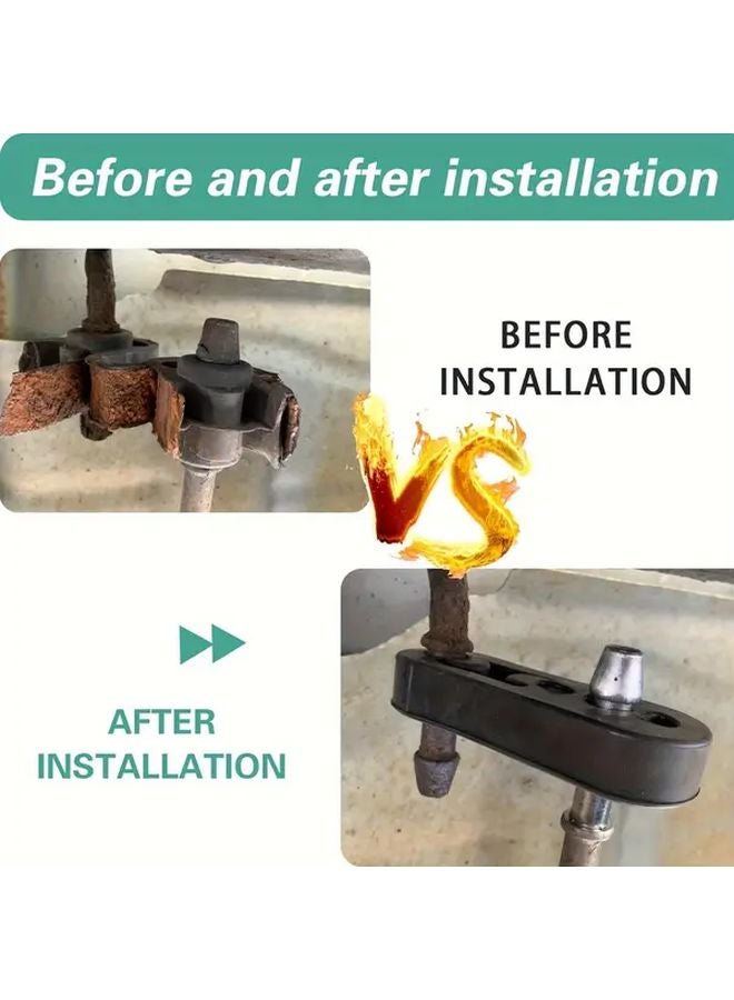 Universal Adjustable Exhaust Pipe Bracket 5pcs Rubber Muffler Hanger Insulated Bushing - Image 5