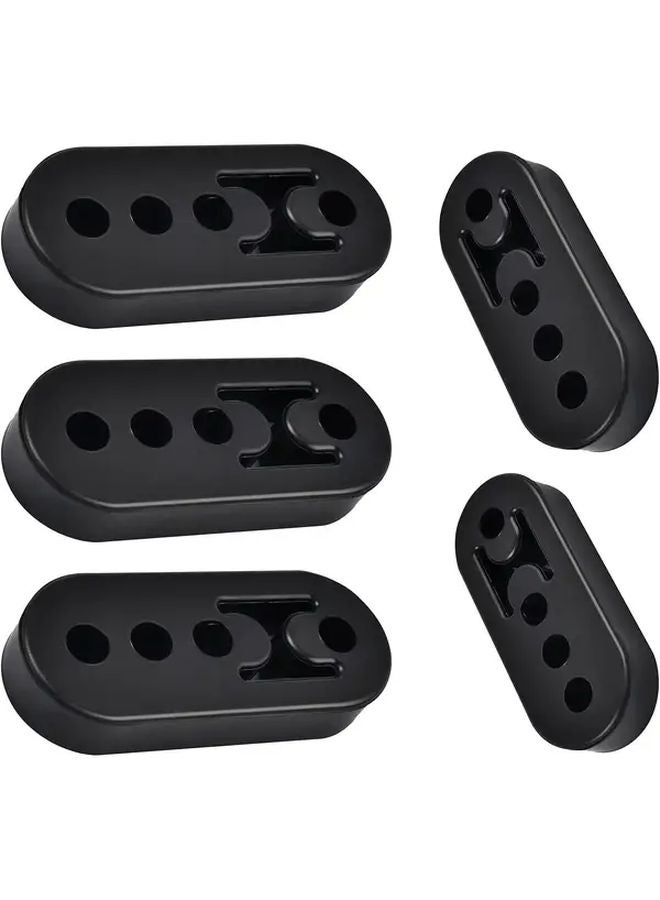 Universal Adjustable Exhaust Pipe Bracket 5pcs Rubber Muffler Hanger Insulated Bushing - Image 1