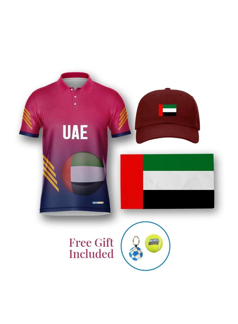 Khelsouq UAE Fan Jersey - with Cap and Flag (Free Gift Included) - Image 1