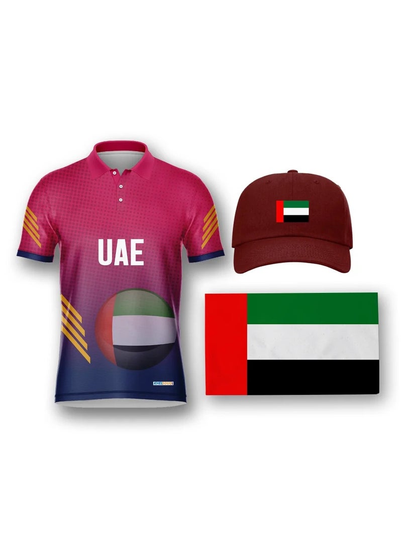 Khelsouq UAE Fan Jersey - with Cap and Flag (Free Gift Included) - Image 2