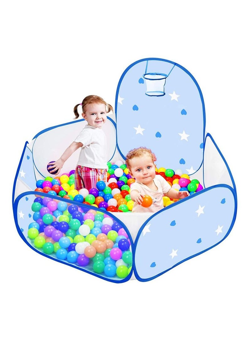 Ball Pit for Toddler - Red Pop Up Childrens Ball Pits for Toddlers Baby Crawl Ball Pool Fence with Basketball Hoop for Indoor and Outdoor.  - Image 1