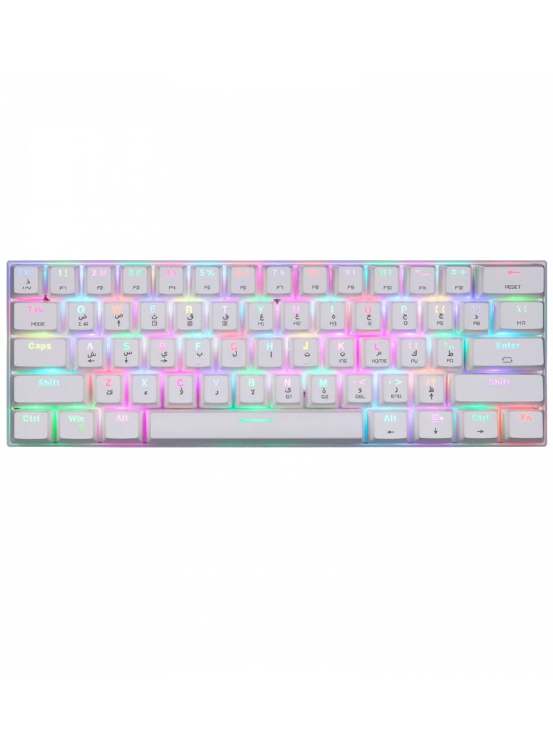 ديفو Devo Gaming Keyboard - SP60 White - Red Switch - Image 1