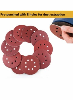 KASTWAVE 60 Pcs Sanding Discs Pads Hook and Loop Mixed Grits 125mm Sandpaper Sheet for Random Orbital Sander 8-Holes  - Image 3