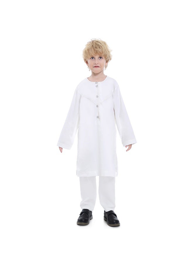 Boys' Color Block Long Robe Set for Teens