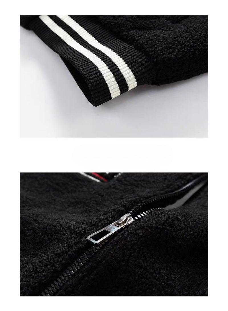 LEE New Casual Warm Contrasting Lamb Wool Jacket  - Image 3