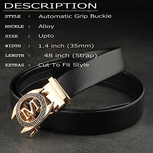 ZORO mens belt, PU leather belt for men, alphabet letter A B G N M R S T V (Black 84-M) - Image 4