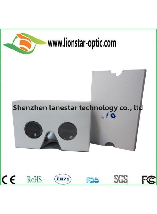 White Cardboard Vr Glasses | Second Generation Google Glasses Printing Logo-Color:White - Image 1