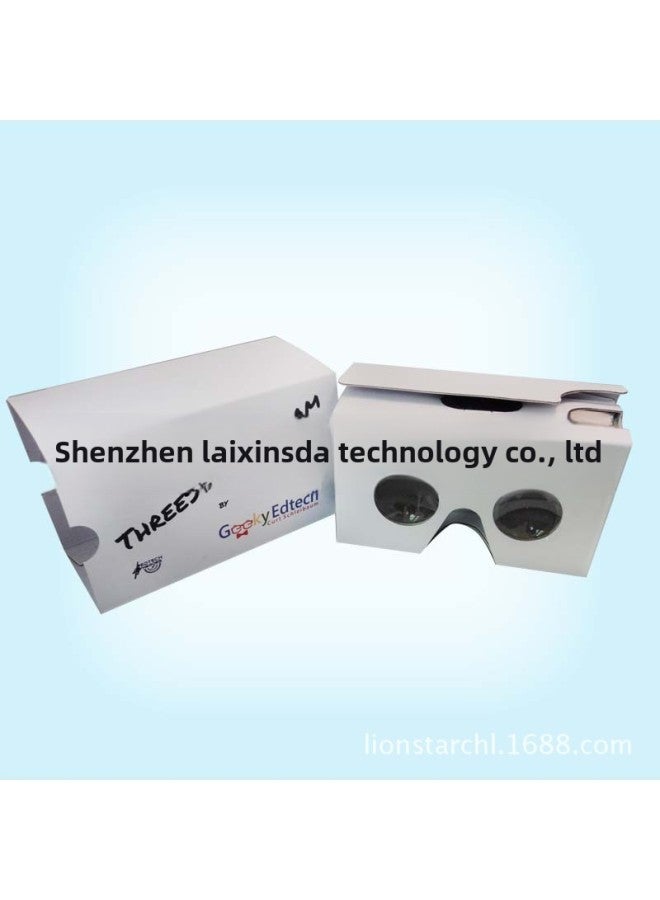 White Cardboard Vr Glasses | Second Generation Google Glasses Printing Logo-Color:White - Image 3