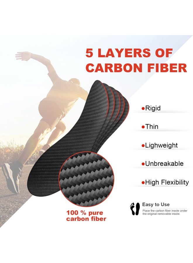 EZWORK Carbon Fiber Insoles, Carbon Fiber Foot Plate 1 Pair Rigid Shoe Insert Support Turf Toe, Foot Fractures, Morton Extension, Hallux Rigidus and Limitus - Alternative to Post Op Shoe - Image 5