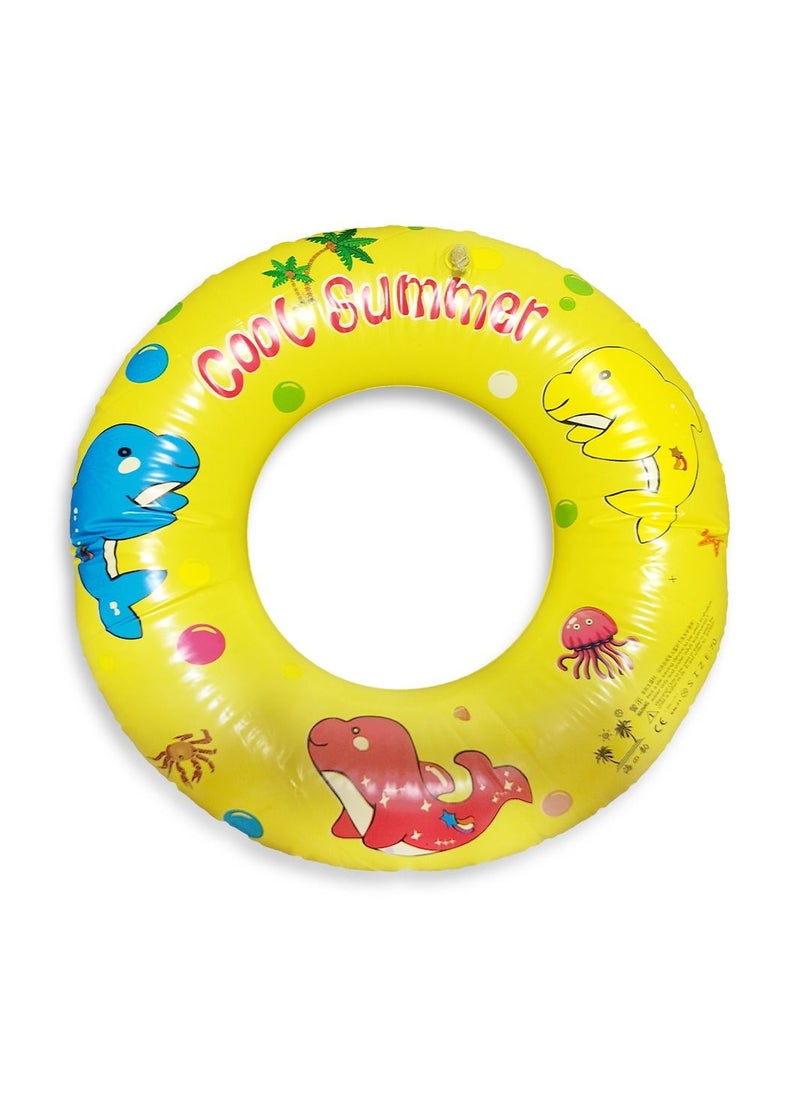 Generic - Swimming ring Ring Cool Summer Yellow, inflatable, Yellow belt, Medium size "70 cm." Special toys for boys and girls - Image 1