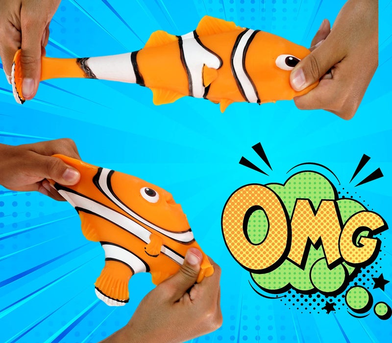 Ja-Ru JA-RU Disney Stretchy Toys Nemo Figures Squish & Pull Toys (1 Nemo) Finding Nemo Anxiety Calming Fidget Toy  Stress Toys  Birthday Gifts for Kids  Boys & Girls. C-6900-1 - Image 2