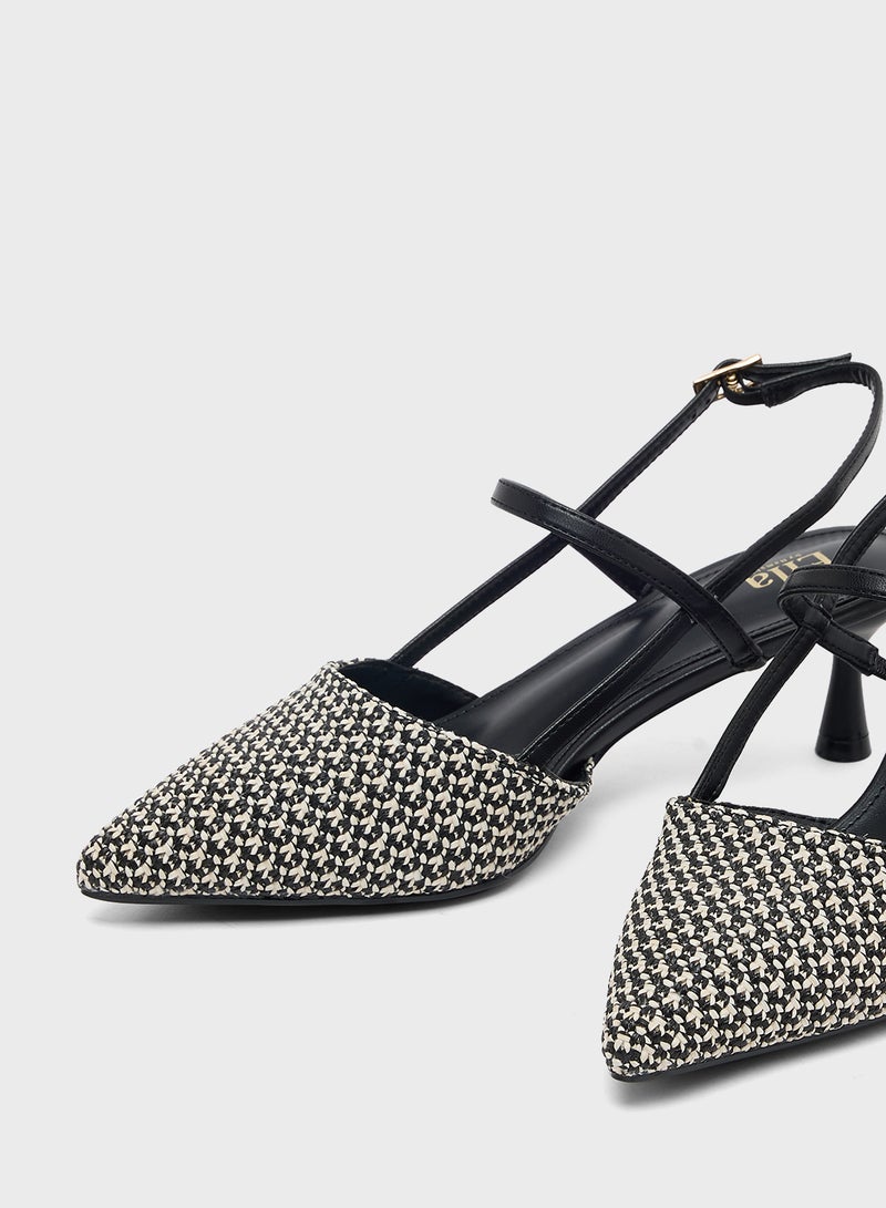 ايلا حذاء بكعب مدبب من التويد - Image 4