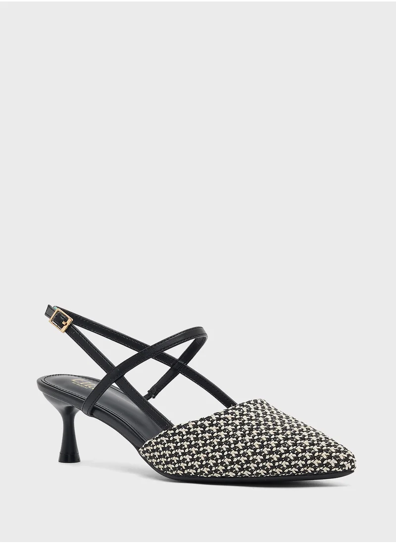 ELLA Tweed Sling Back Pump