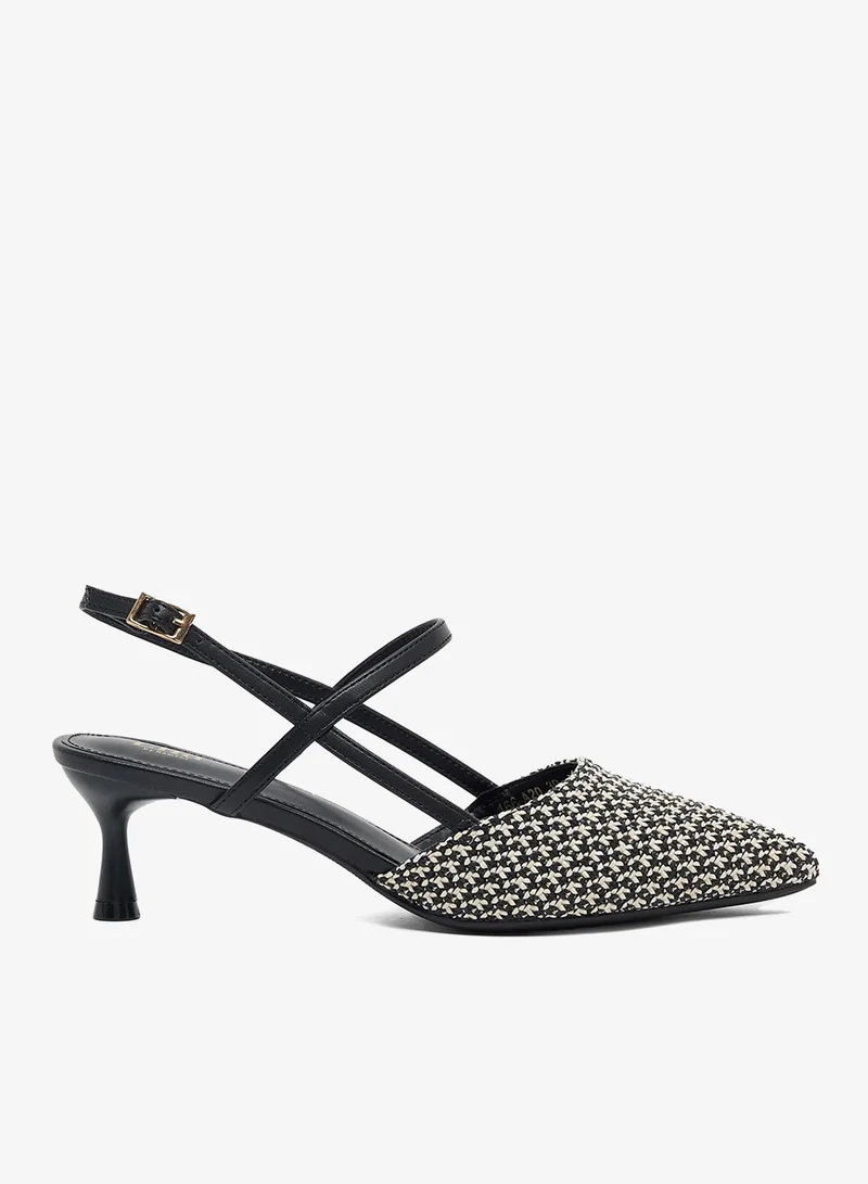 ELLA Tweed Sling Back Pump