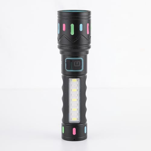 MZ M036C (Rechargeable LED Metal Torch) Zoomable with 5 Modes Flashlight, Super Bright 80W LED Light with 1200mAh Battery - Image 1