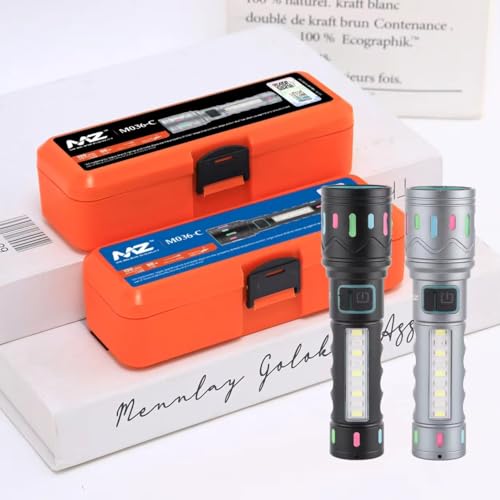 MZ M036C (Rechargeable LED Metal Torch) Zoomable with 5 Modes Flashlight, Super Bright 80W LED Light with 1200mAh Battery - Image 5